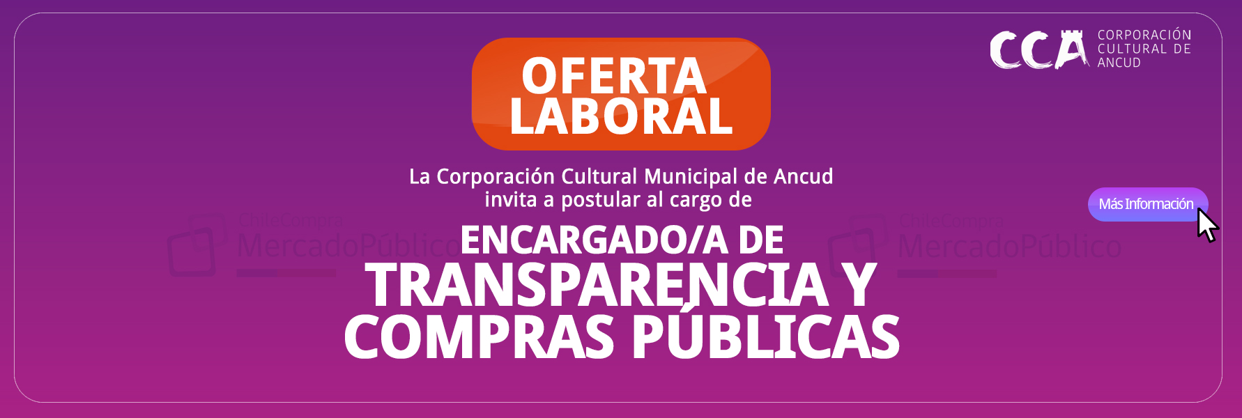 Oferta Laboral Encargada/o de Transparencia y Compras Públicas